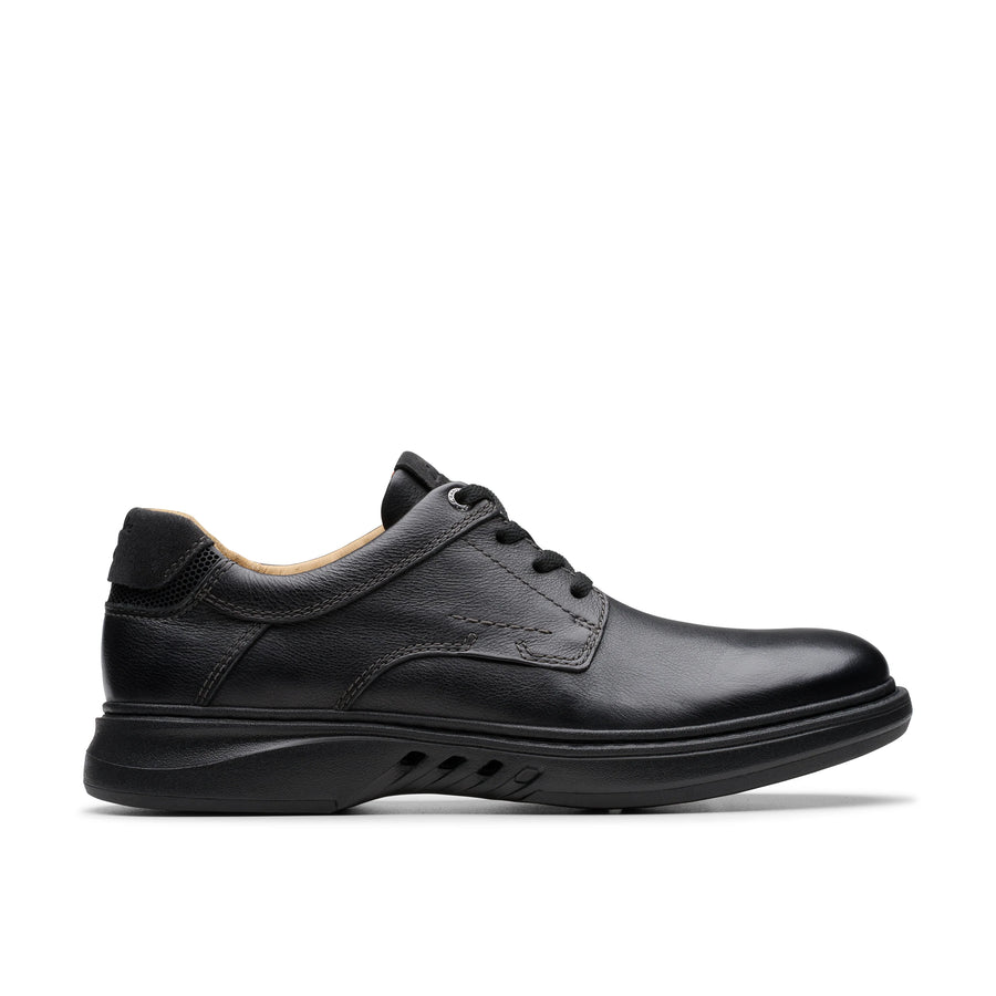 Clarks Un Briley Pace Shoe-Black Leather H