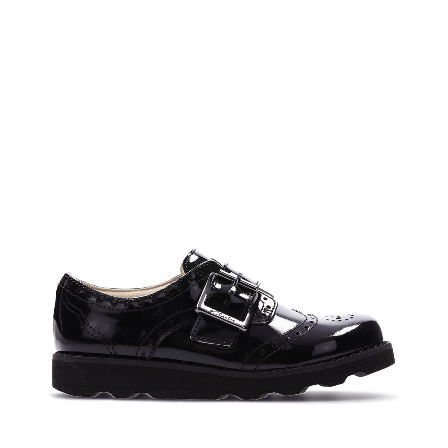 Clarks Crown Pride Shoes-Black Pat F