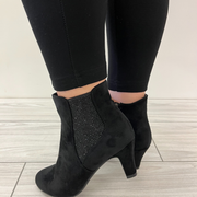 Redz D5375 Ankle Boot-BLACK SUEDE
