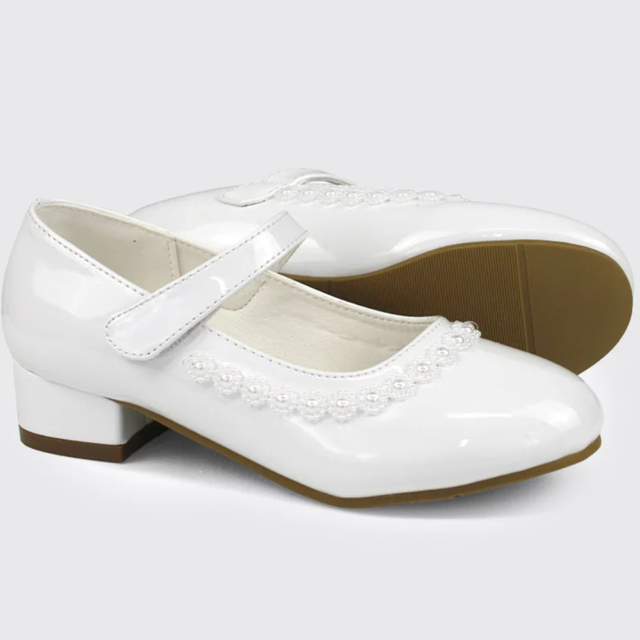 Dubarry Velma Communion Shoe-White Patent