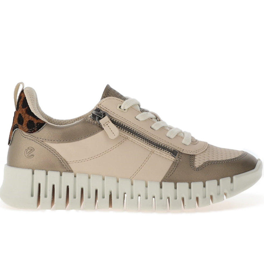 Ecco 218353 Ladies' Trainer-Beige Multi