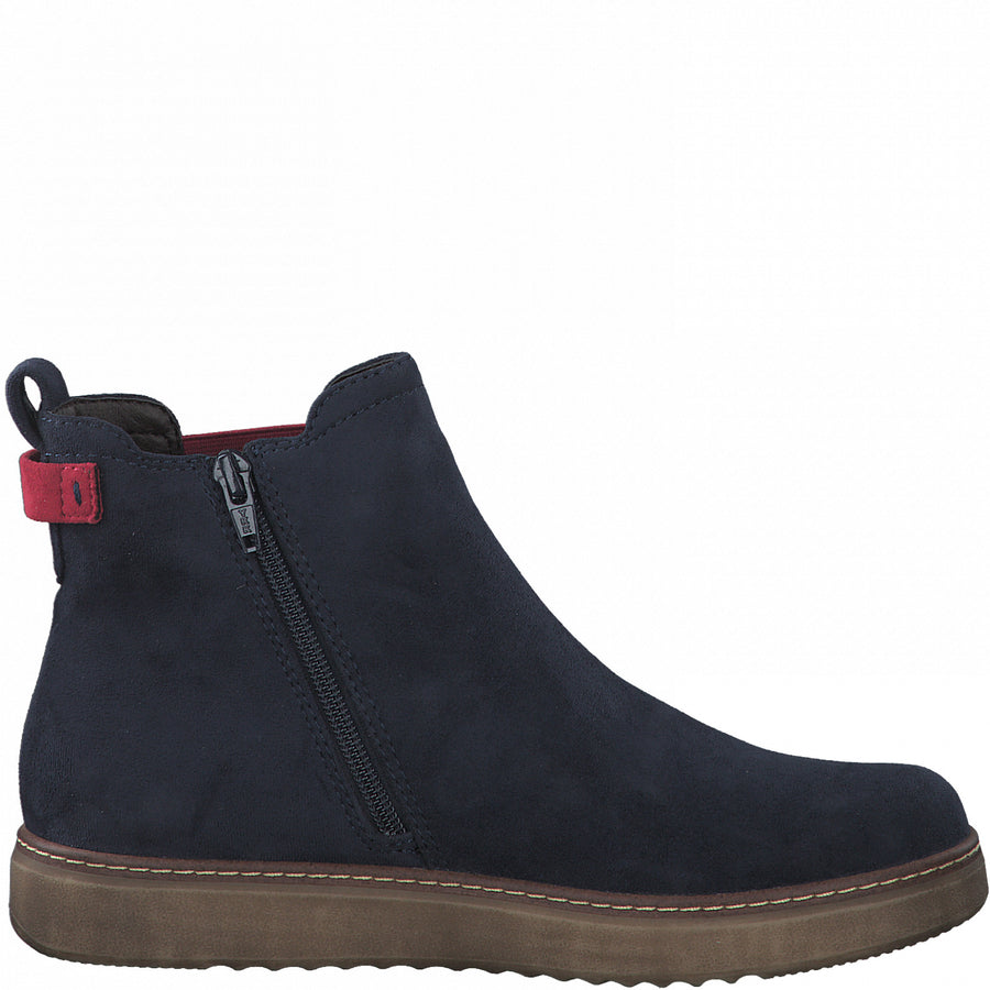 Jana 25480 Ankle Boots-Navy/Red H