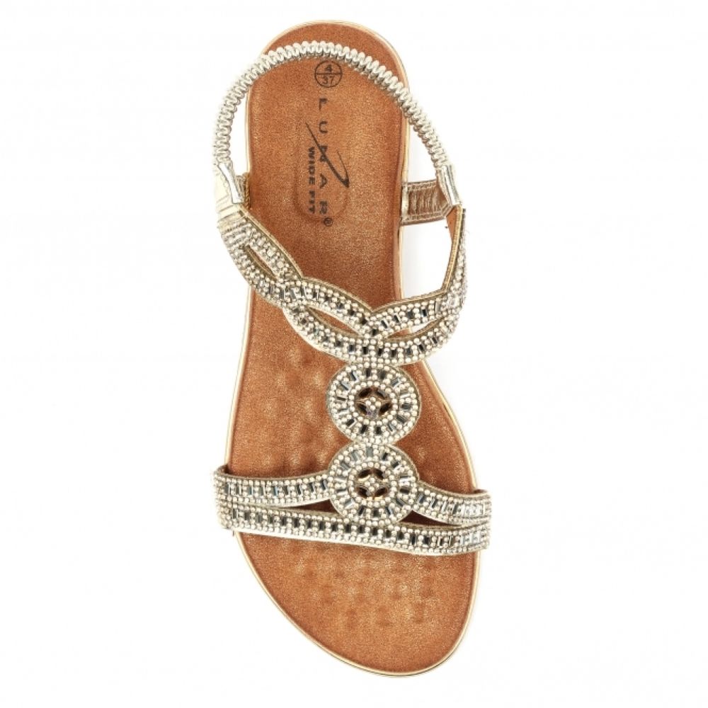 Lunar Jordan Ladies' Sandal-Gold