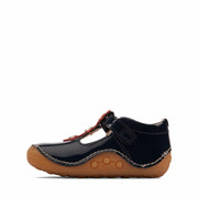 Clarks Tiny Flower T Shoes-Navy Pat G