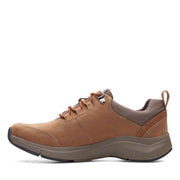 Clarks Wave2.0 Tie Shoes-Dk Tan Nub G