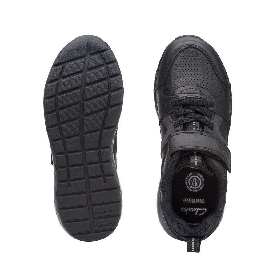 Clarks Spark Beam K Shoe-Black Lea G