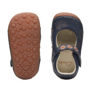 Clarks Tiny Flora T Shoes-Navy Combi H