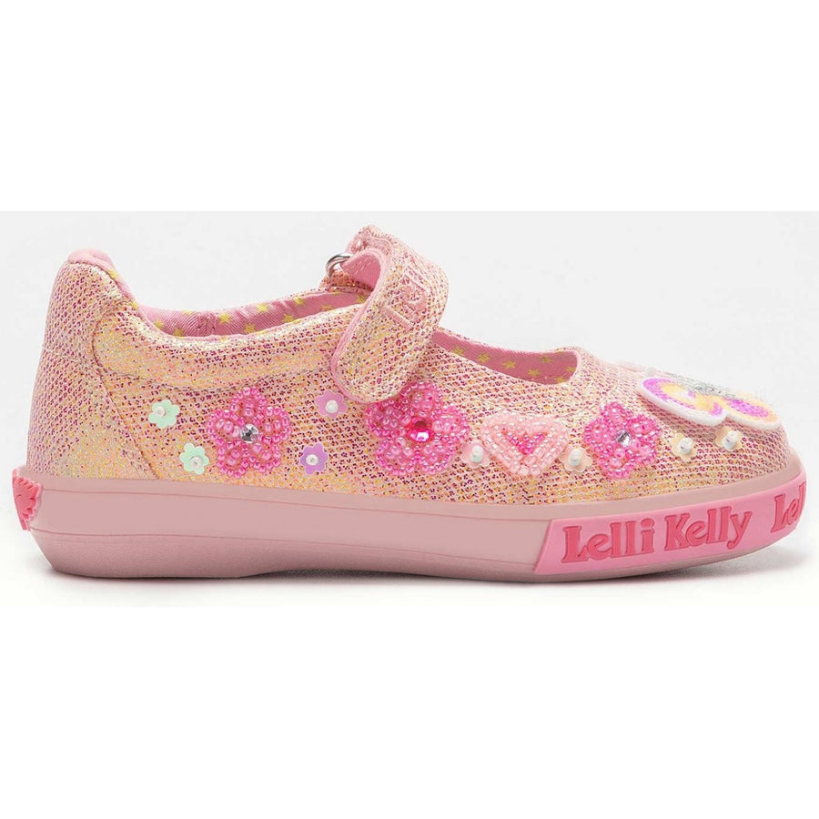 Lelli Kelly 2034 Shoes-Peach Glitter