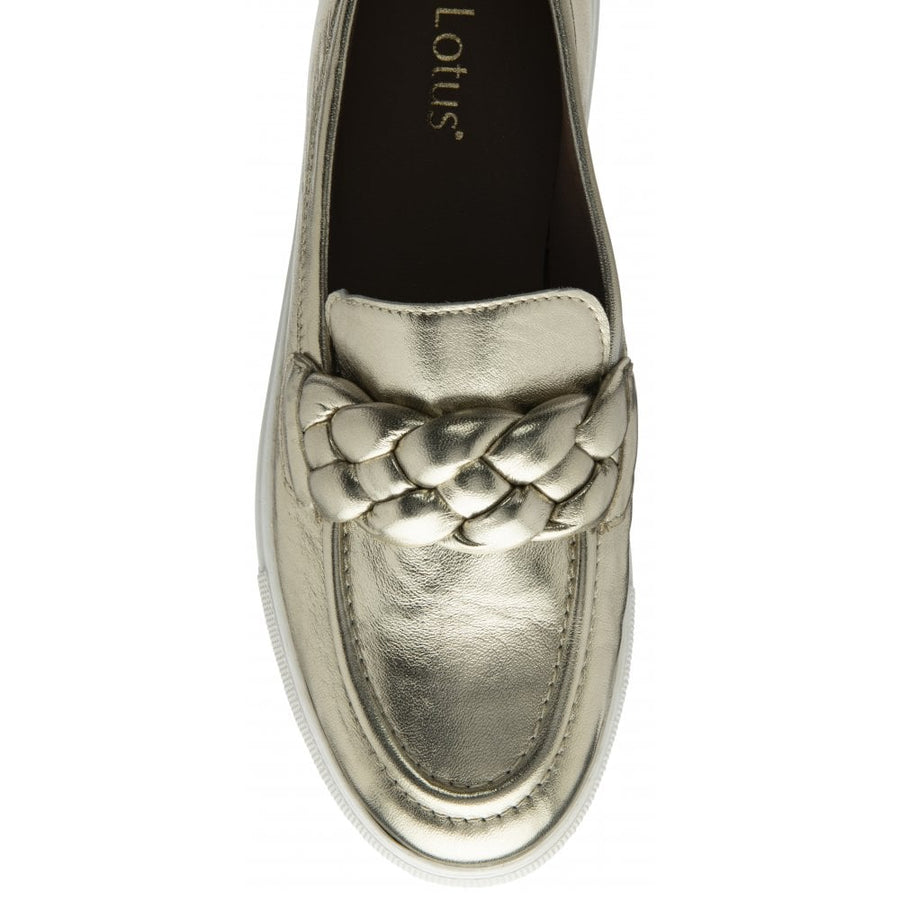 Lotus Bertie Ladies Loafer-Gold