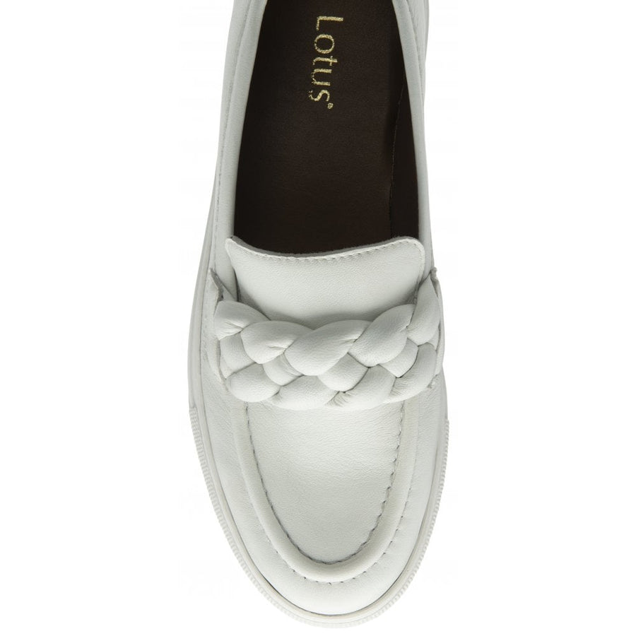 Lotus Bertie Ladies Loafer-White