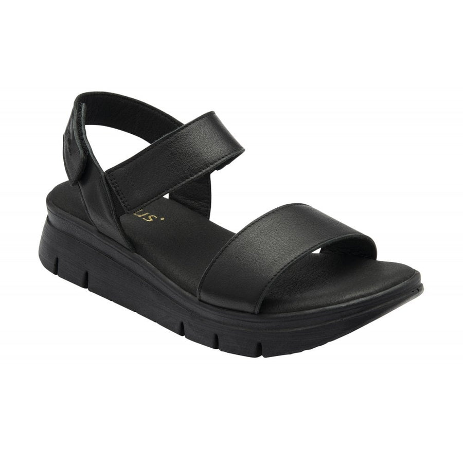 Lotus Facchini Wedge Sandal-Black
