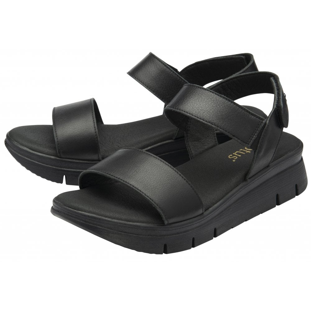 Lotus Facchini Wedge Sandal-Black