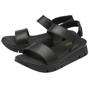 Lotus Facchini Wedge Sandal-Black