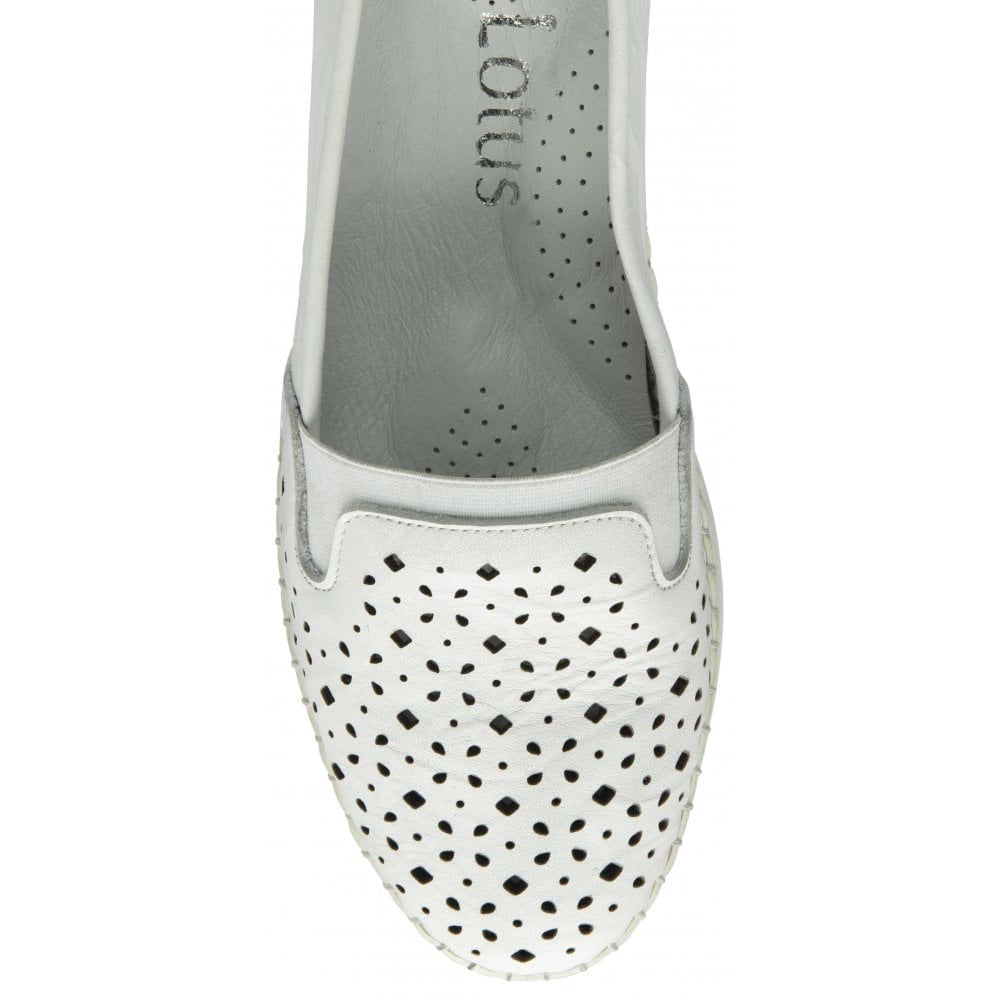 Lotus Francesca Shoe-White