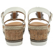 Lotus Leticia Wedge Sandal-White