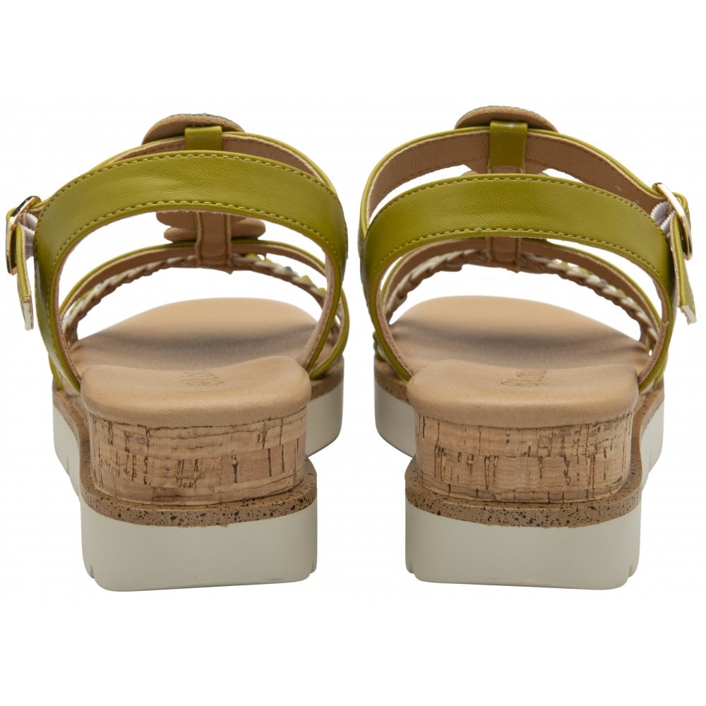 Lotus Shannon Wedge Sandal-Sage