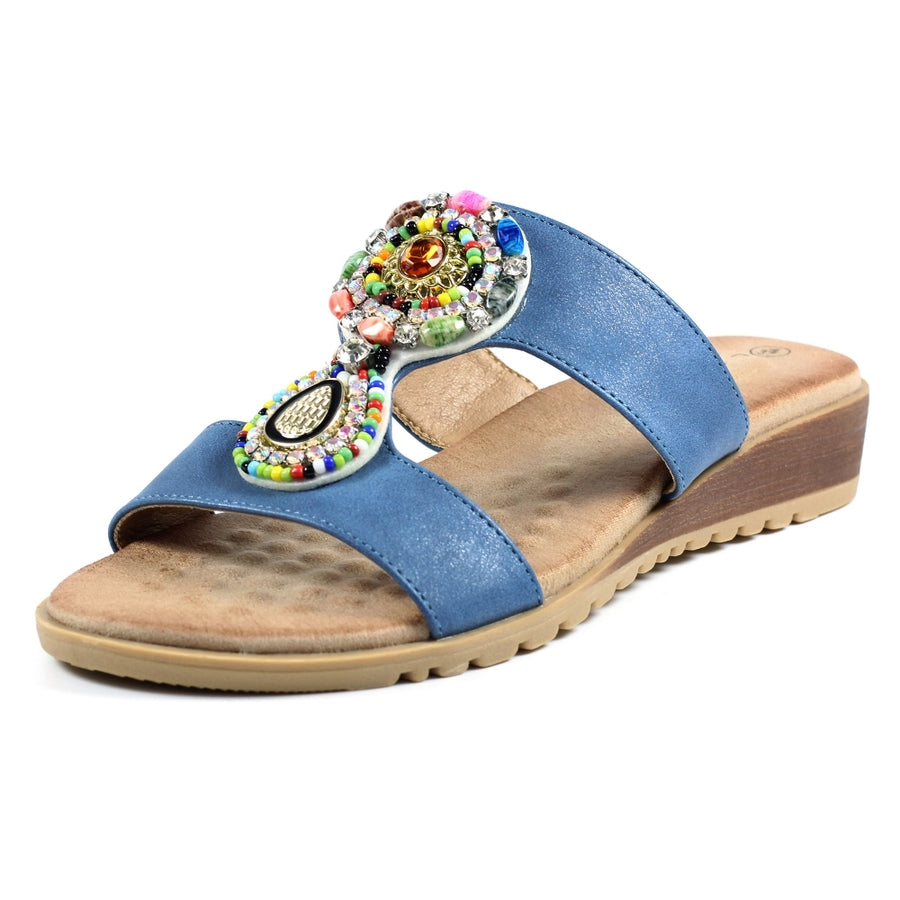 Lunar Elsa Sandals-Blue