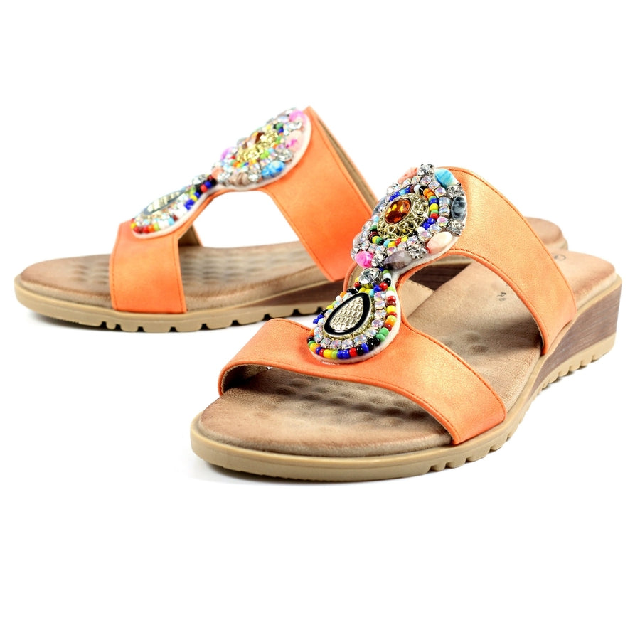 Lunar Elsa Sandals-Orange