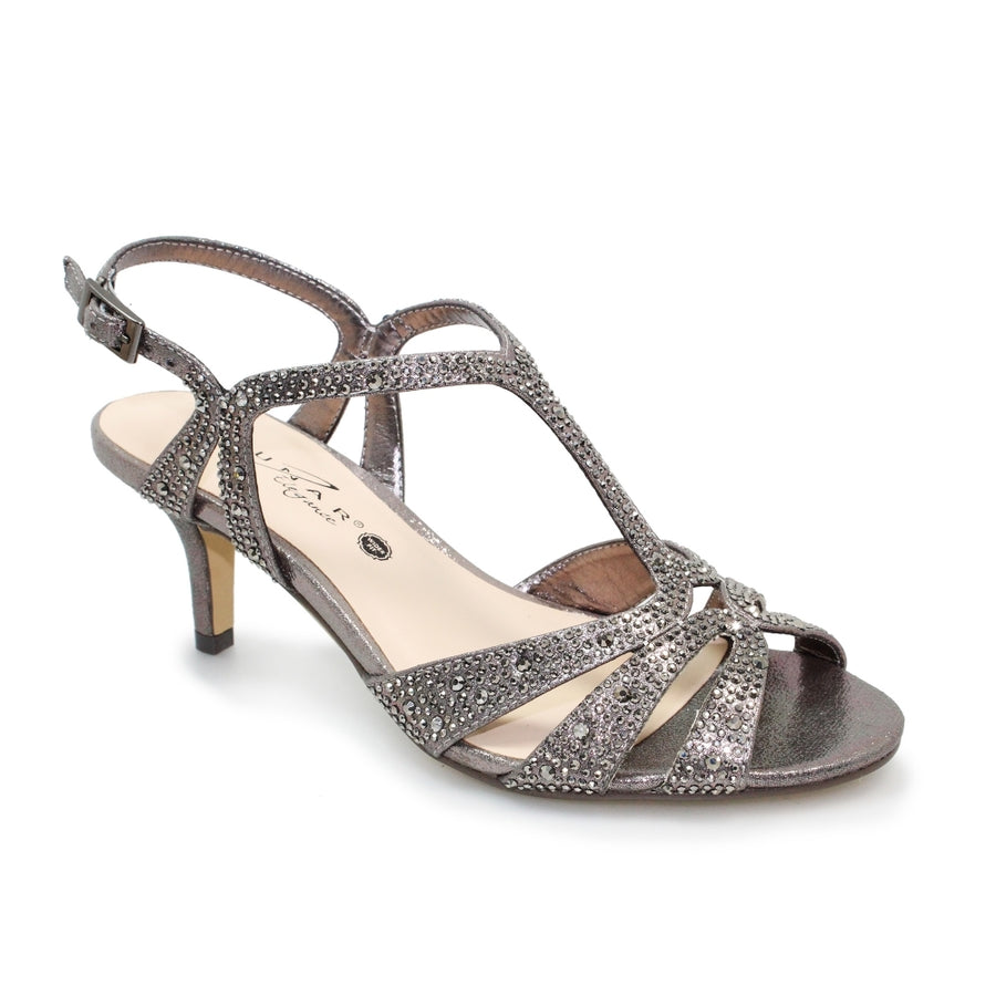 Lunar Francie Sandals-Pewter Wide