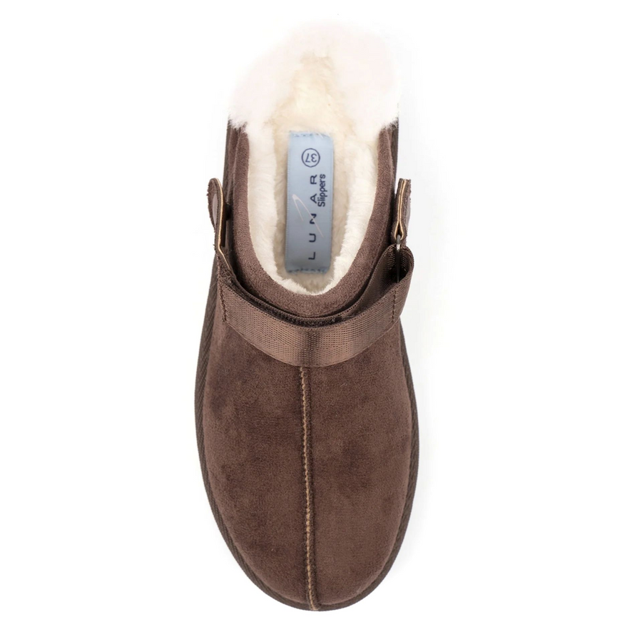 Lunar Odessa Ladies' Slippers-Dark Brown