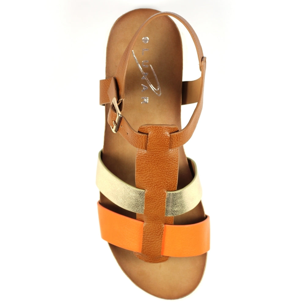 Lunar Peebles Sandal-Orange