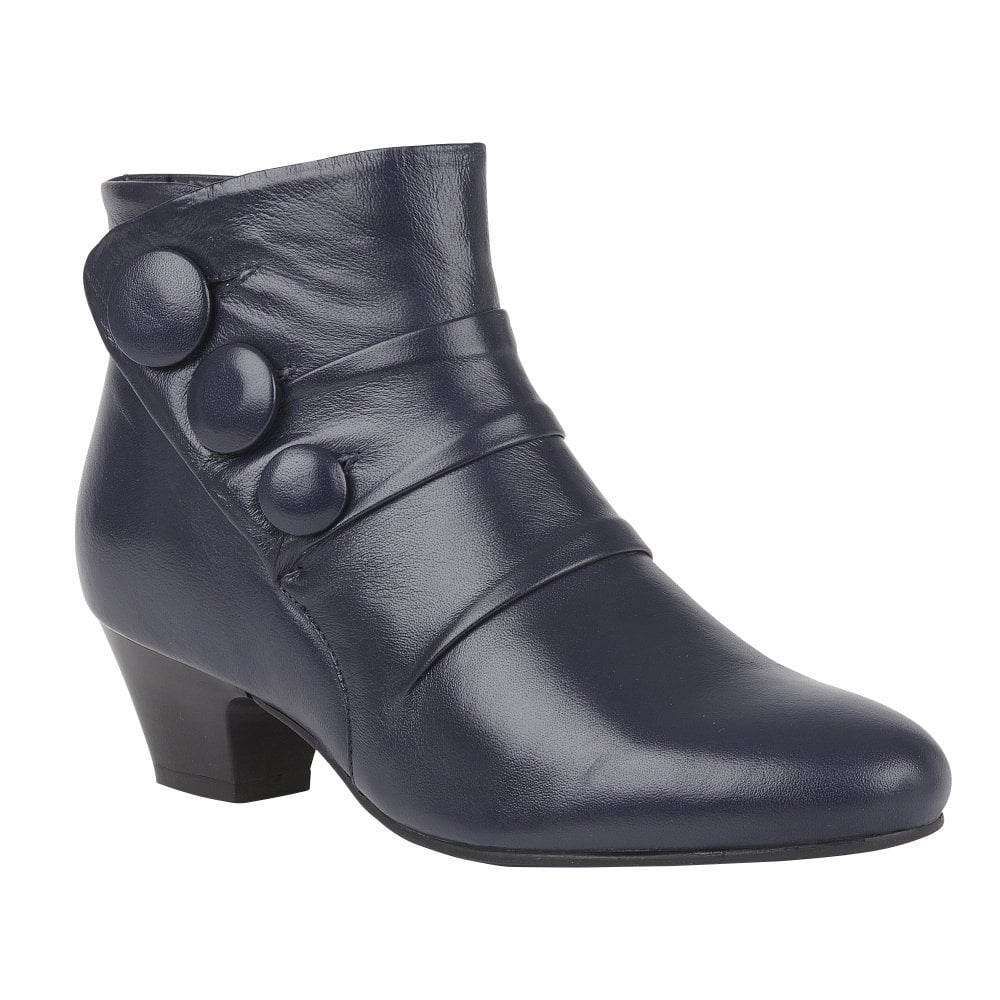 Lotus Prancer Ankle Boot-Navy