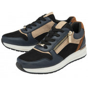 Lotus Venus Ladies Shoe-Navy/Tan