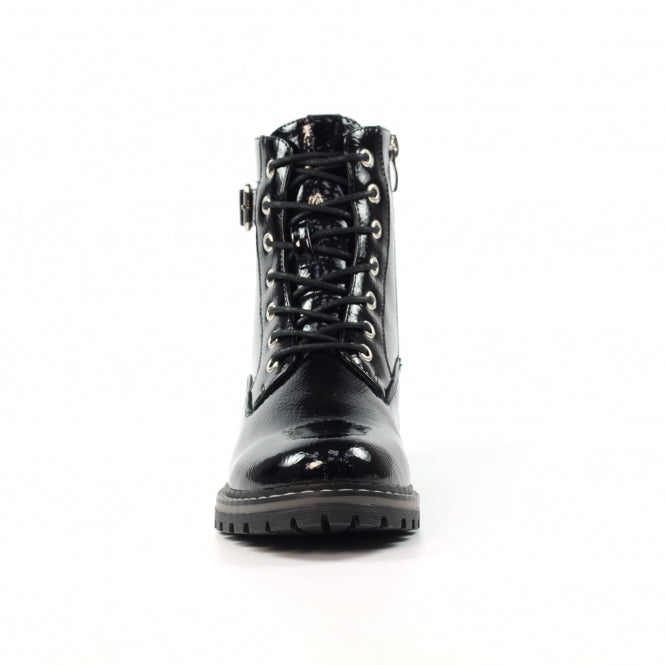 Lunar Parlour Ankle Boot-Black Patent