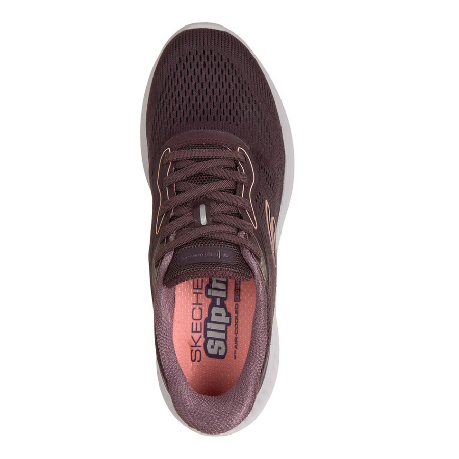 Skechers 125665 Ladies Trainer-Burgundy