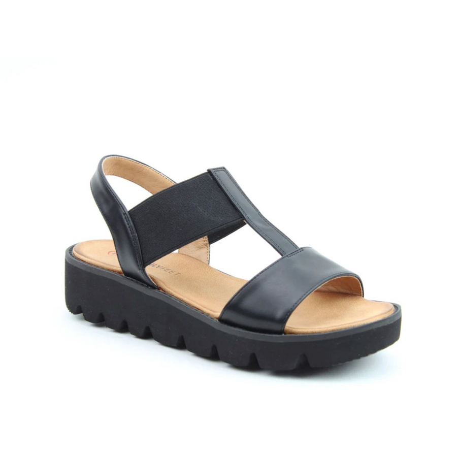 Heavenly Feet Ritz Sandal-Black