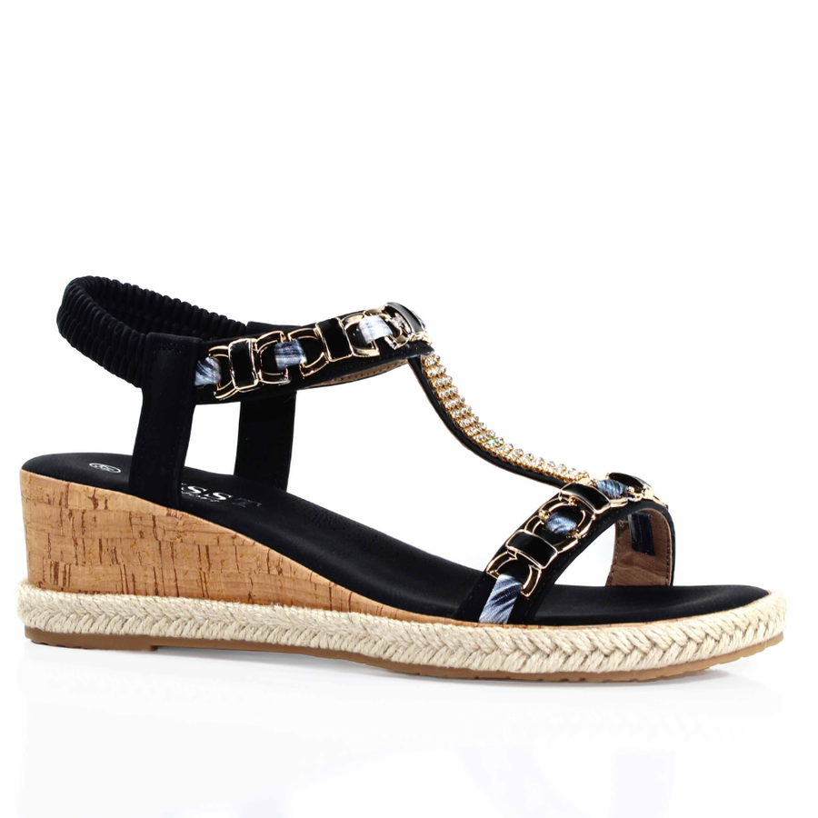 Susst Krystal-26 Ladies Sandal-Black