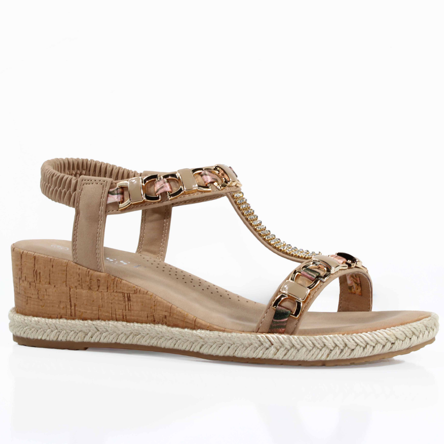 Susst Krystal-26 Ladies Sandal-Camel