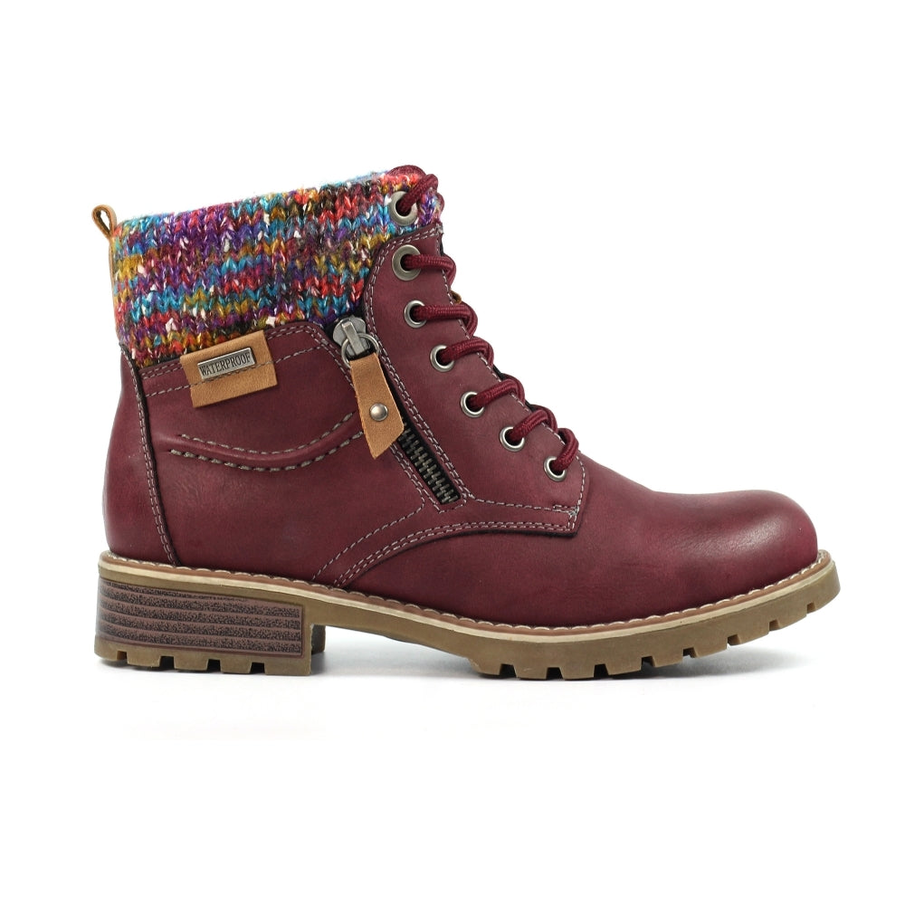Lunar Tabasco Ankle Boot-Burgundy
