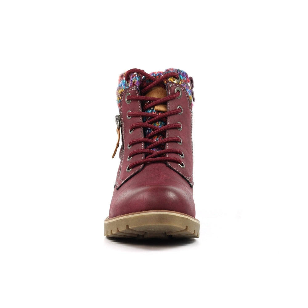 Lunar Tabasco Ankle Boot-Burgundy