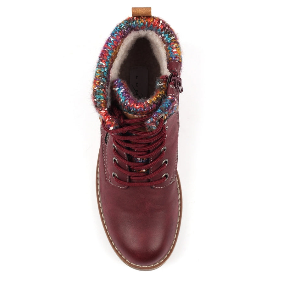 Lunar Tabasco Ankle Boot-Burgundy
