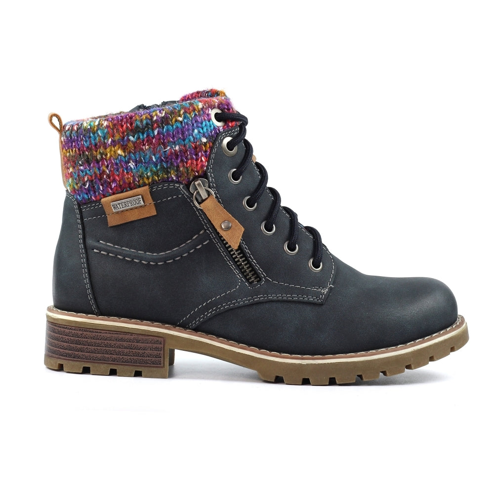Lunar Tabasco Ankle Boot-Navy