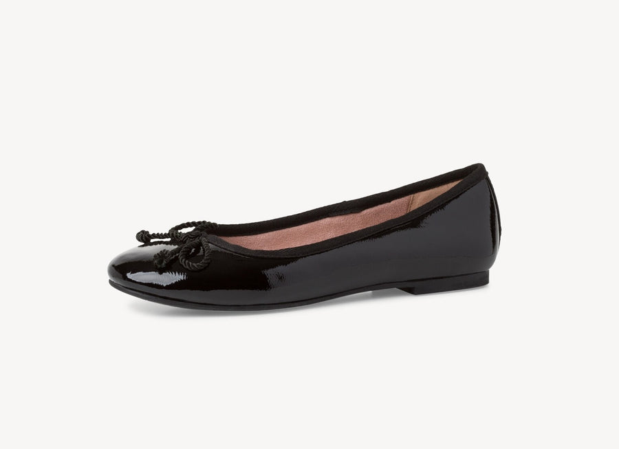 Tamaris 22101 Ladies Pump-Black Pat