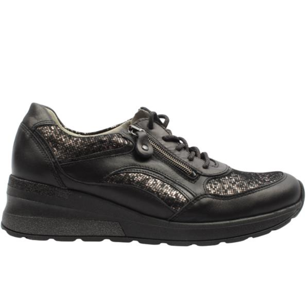 Waldlaufer 939011 Clara Trainer-Black Multi